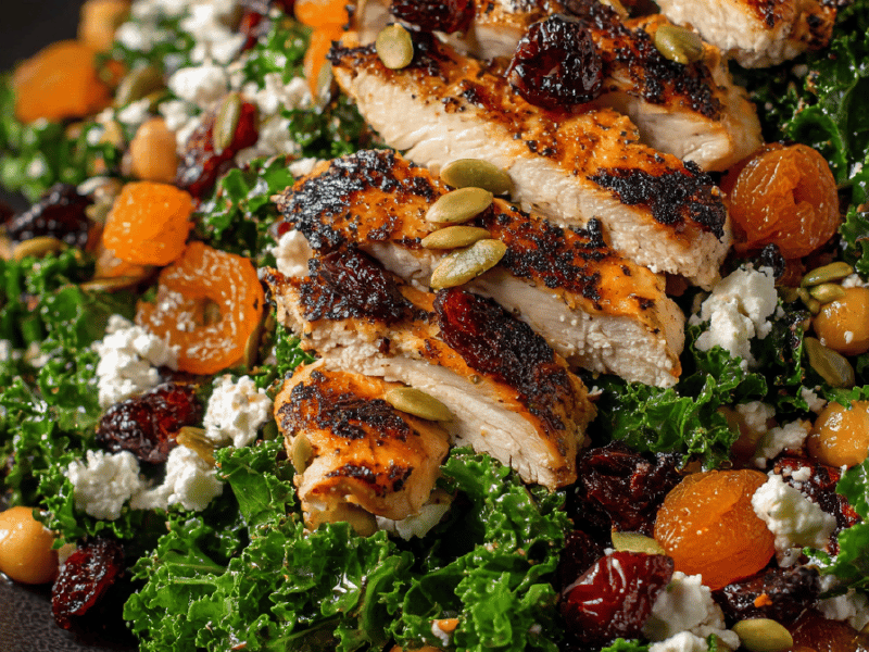 Salada de Couve com Frango e Figos