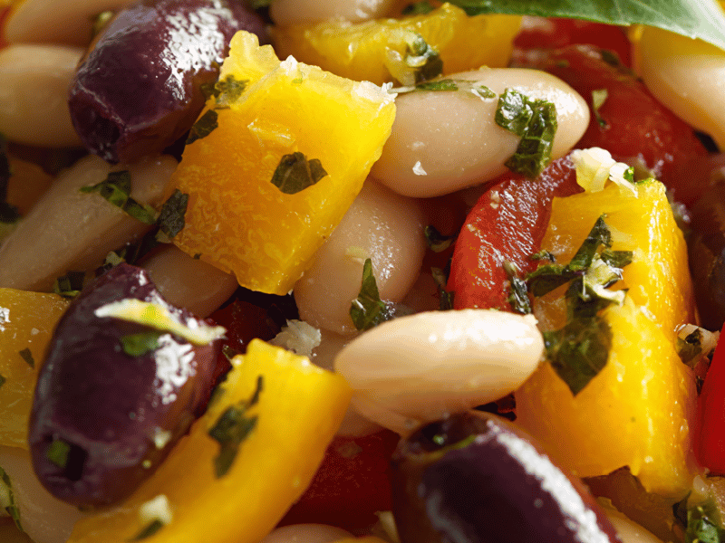 Salada de Feijão Branco com Toque Cítrico