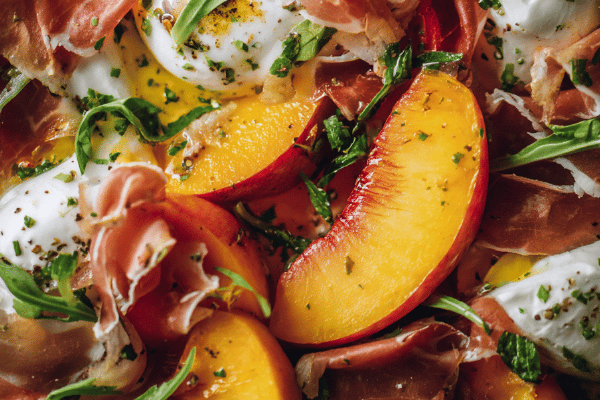 Salada de Pêssego e Mozzarella