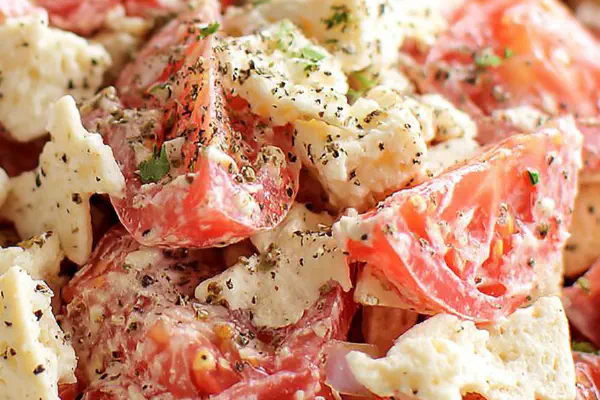 Salada de Tomate com Biscoito