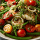 Salada crocante com aspargos e atum