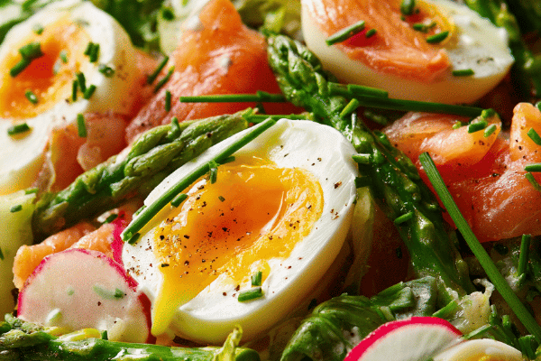 Salada Truta e Ovos Mimosa