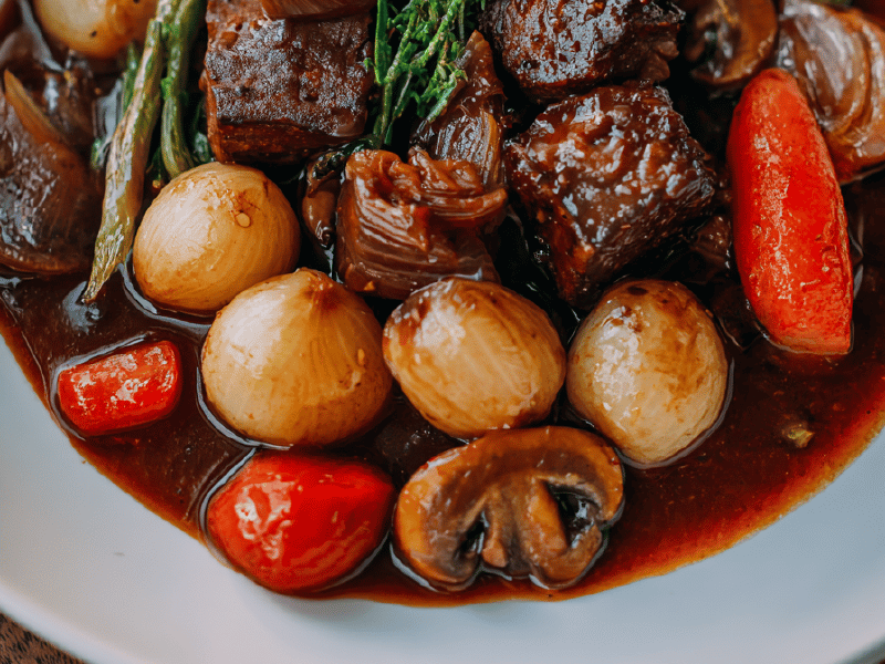 Seitan Bourguignon Vegano