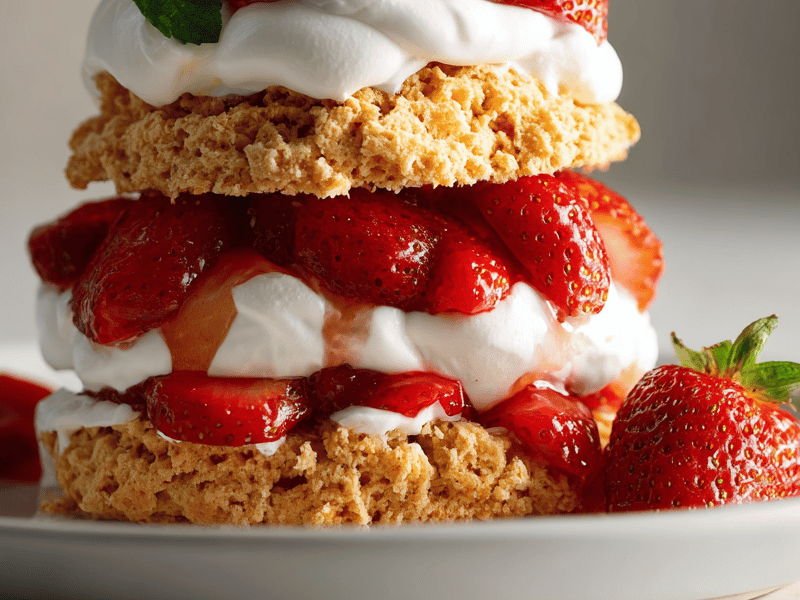Shortcakes Veganos de Morango