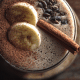 Tigela de smoothie vermelha