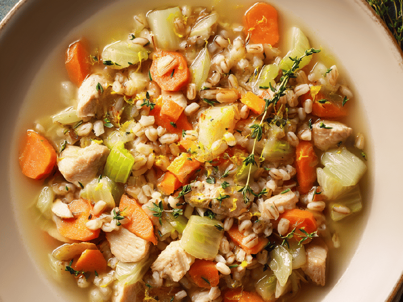Sopa de Cevada com Frango