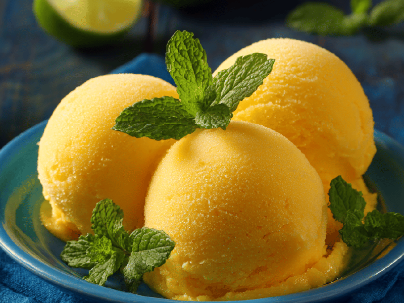 sorbet cremoso de manga