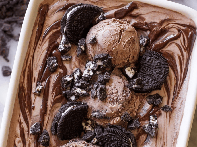 sorvete oreo ganache