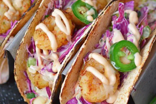Tacos de Camarão Apimentado
