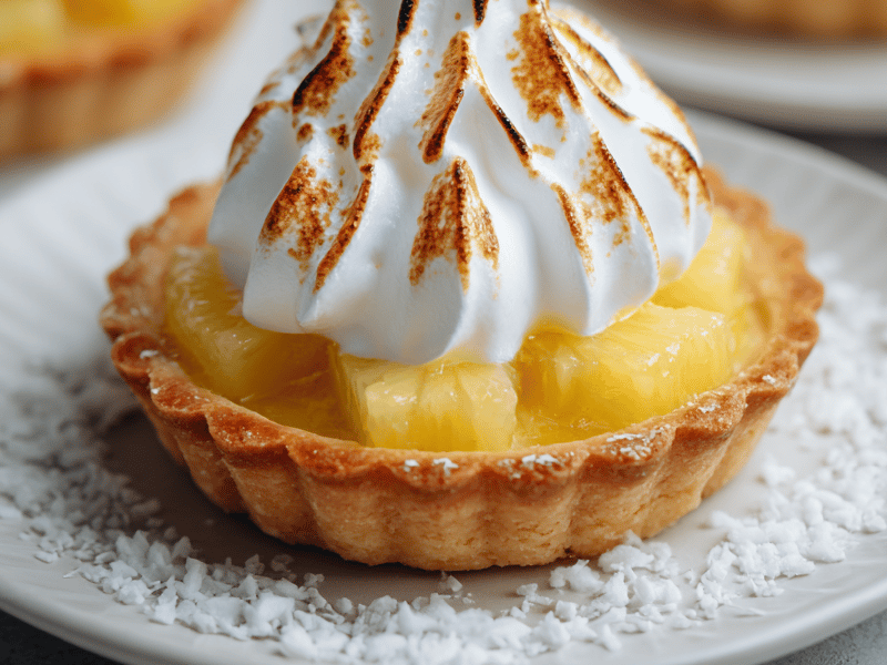 Tartelettes limão-abacaxi com suspiro