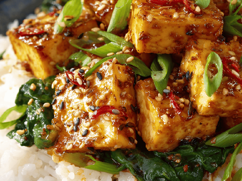 Tofu Laranja Gengibre