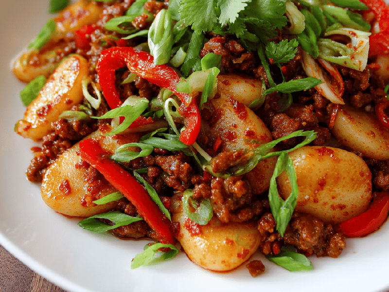 Tteok de Porco Picante