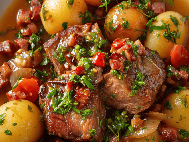 Vitela Marsala com Batatas